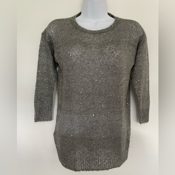 Ann Taylor Petite Sequin Tunic Sweater - Picture 1 of 8